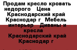 Продам кресло-кровать недорого › Цена ­ 5 000 - Краснодарский край, Краснодар г. Мебель, интерьер » Диваны и кресла   . Краснодарский край,Краснодар г.